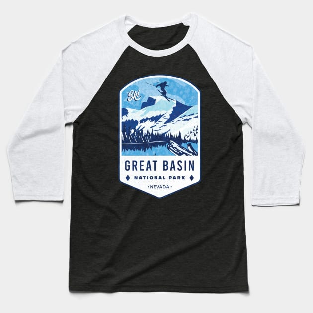 Ski Great Basin National Park Nevada Baseball T-Shirt by JordanHolmes